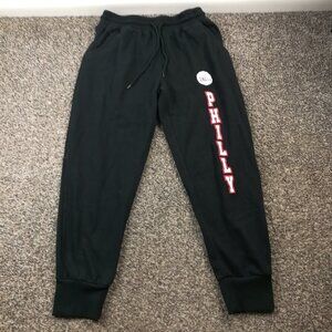 Philadelphia 76ers Sweatpants Joggers Mitchell & Ness Puff Print Mens Medium